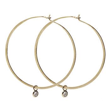 Dotty, Medium Hoop Earrings, Gold 1 pair